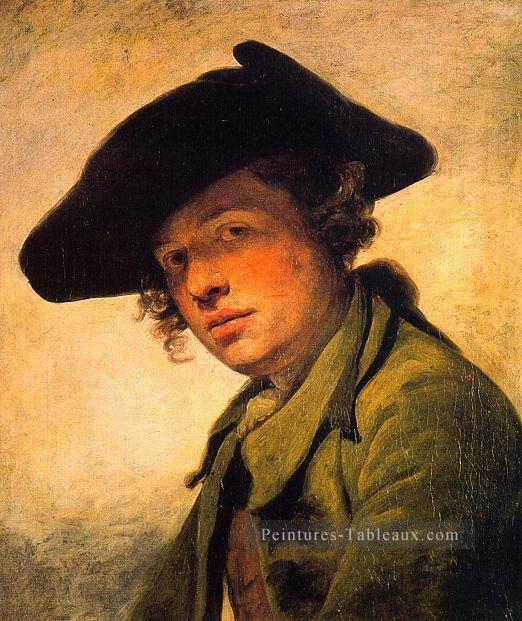 Un jeune homme au chapeau portrait Jean Baptiste Greuze Peintures à l'huile
